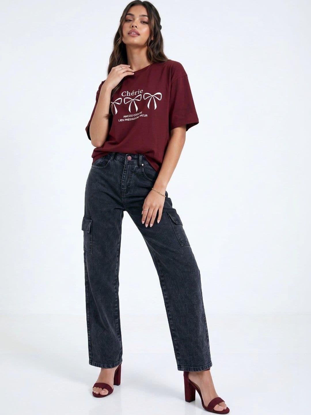 SZN Women Classic Relaxed Fit Mid-Rise Stretchable Jeans thumbnail 2