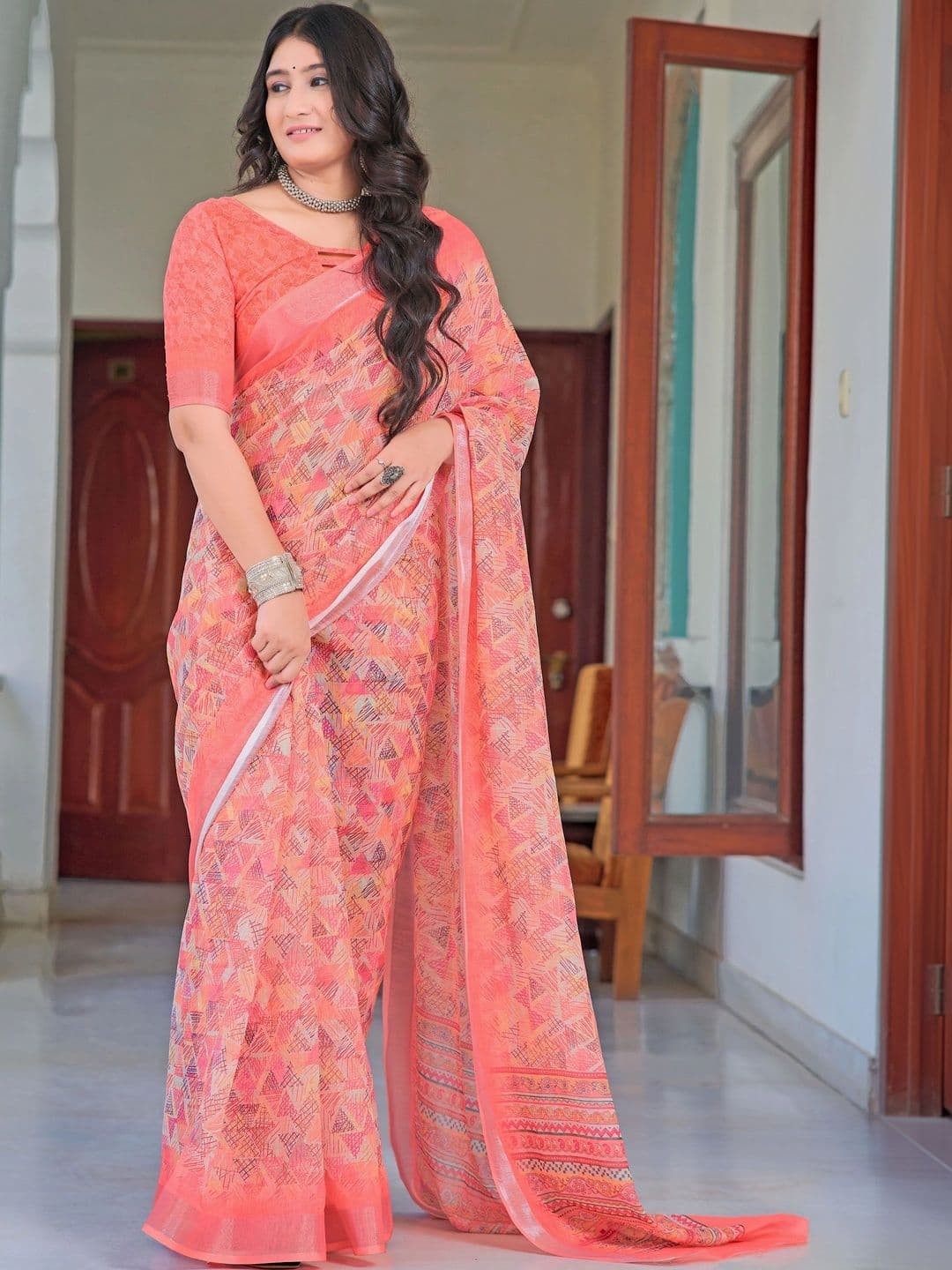 Maroosh Floral Saree - view 1