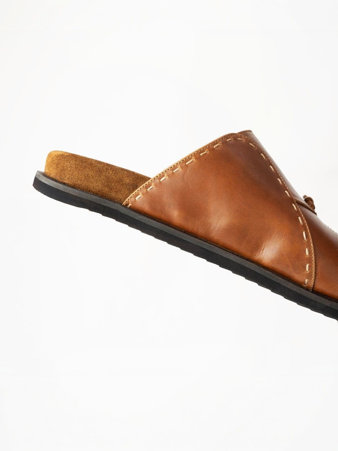 GULLY LABS Men Leather Sal Brown Casual Kolhapuri Sandals thumbnail 4