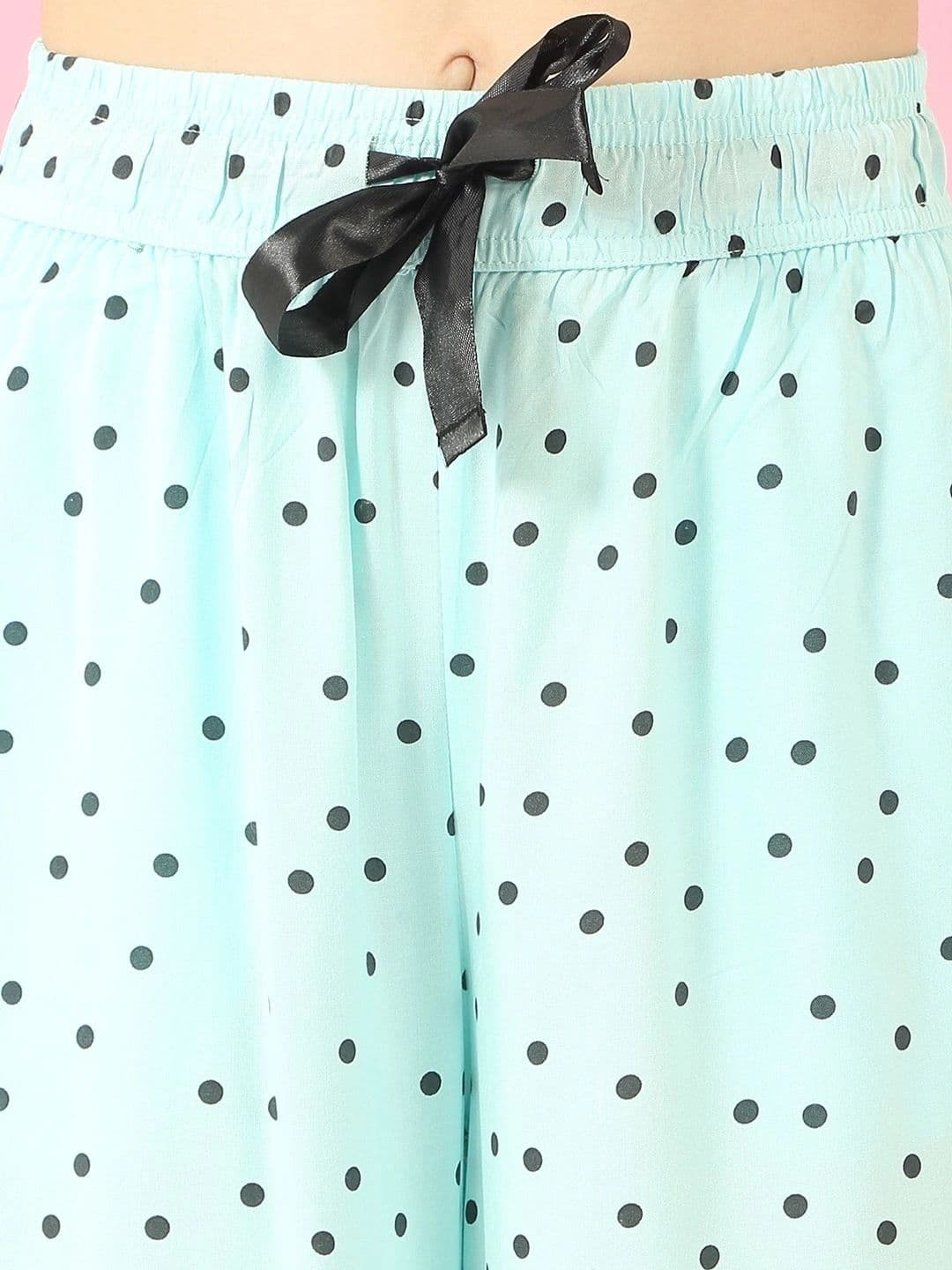 Sweet Dreams Women Polka Dot Printed Knitted Palazzos thumbnail 2