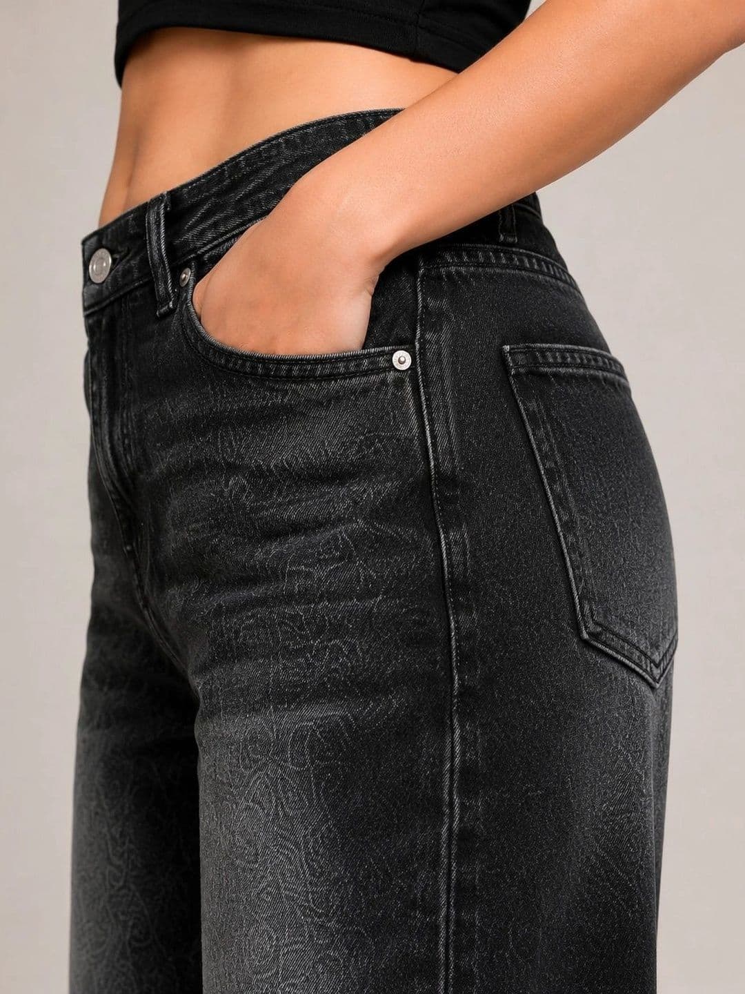 PINKLIT Women Wide Leg High-Rise Light Fade Jeans thumbnail 2