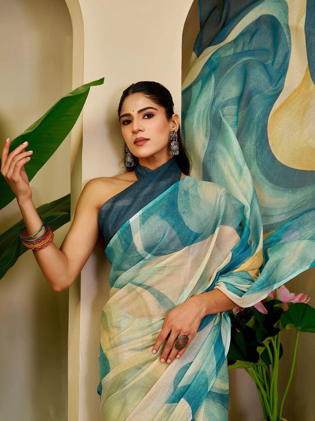 MANVAA Silk Cotton Handloom Saree thumbnail 6