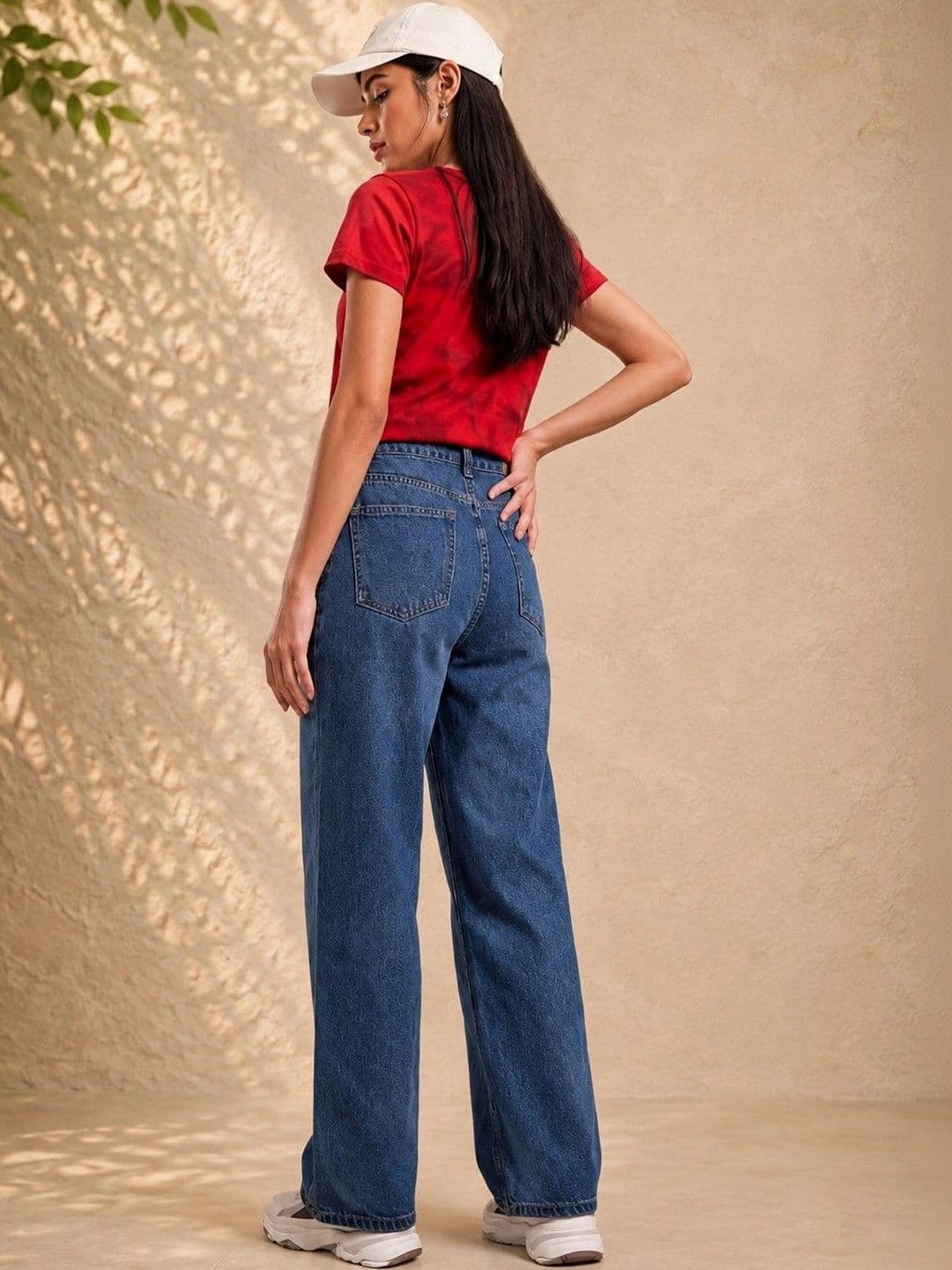 DressBerry Women Comfort Wide Leg High-Rise Light Fade Stretchable Jeans thumbnail 5