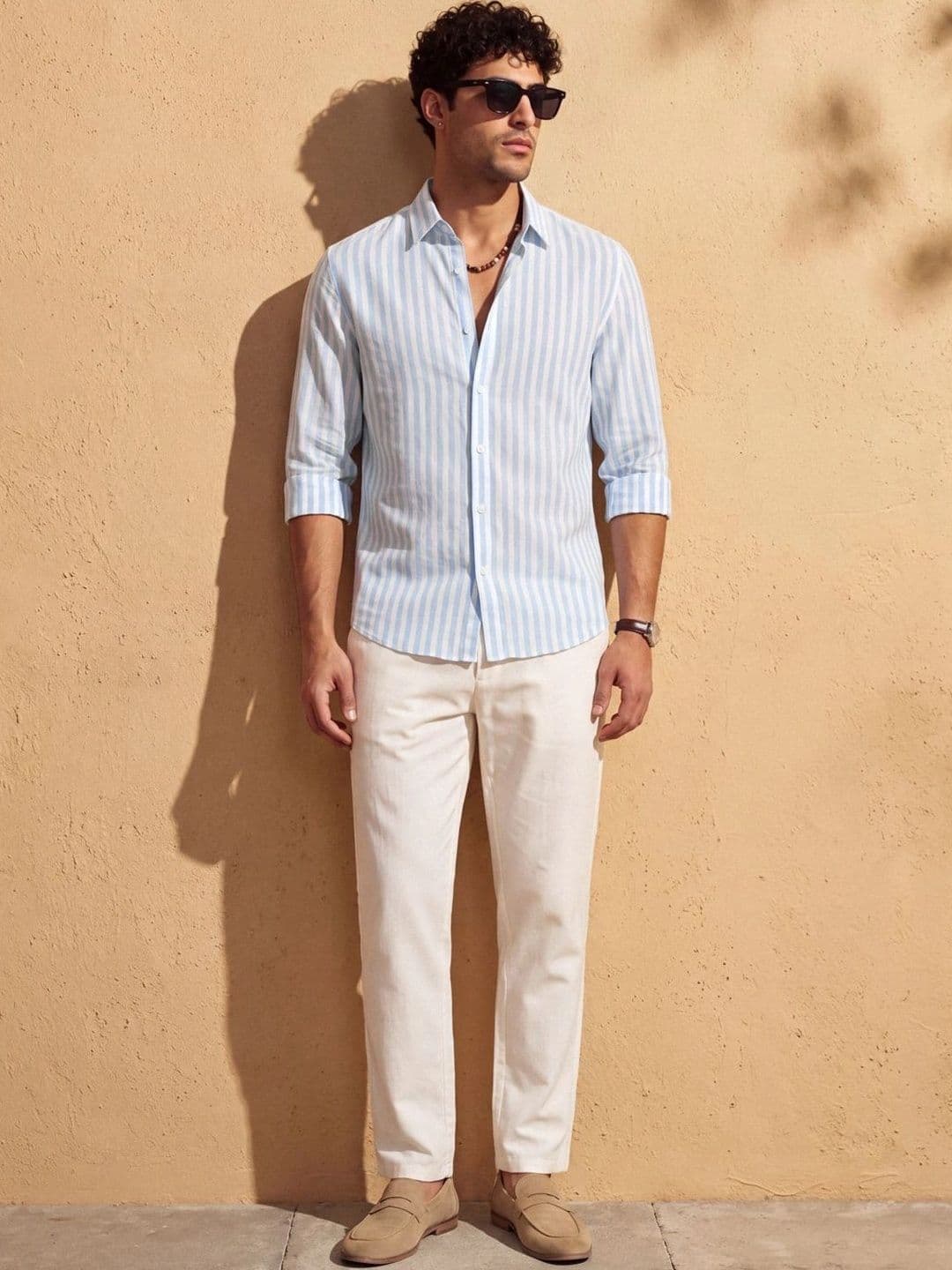 Urban Scissors Men Slim Fit Striped Casual Shirt thumbnail 2