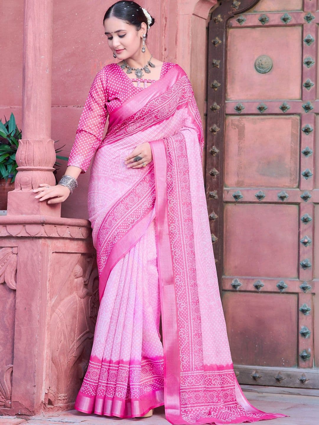Maroosh Bandhani Saree thumbnail 7