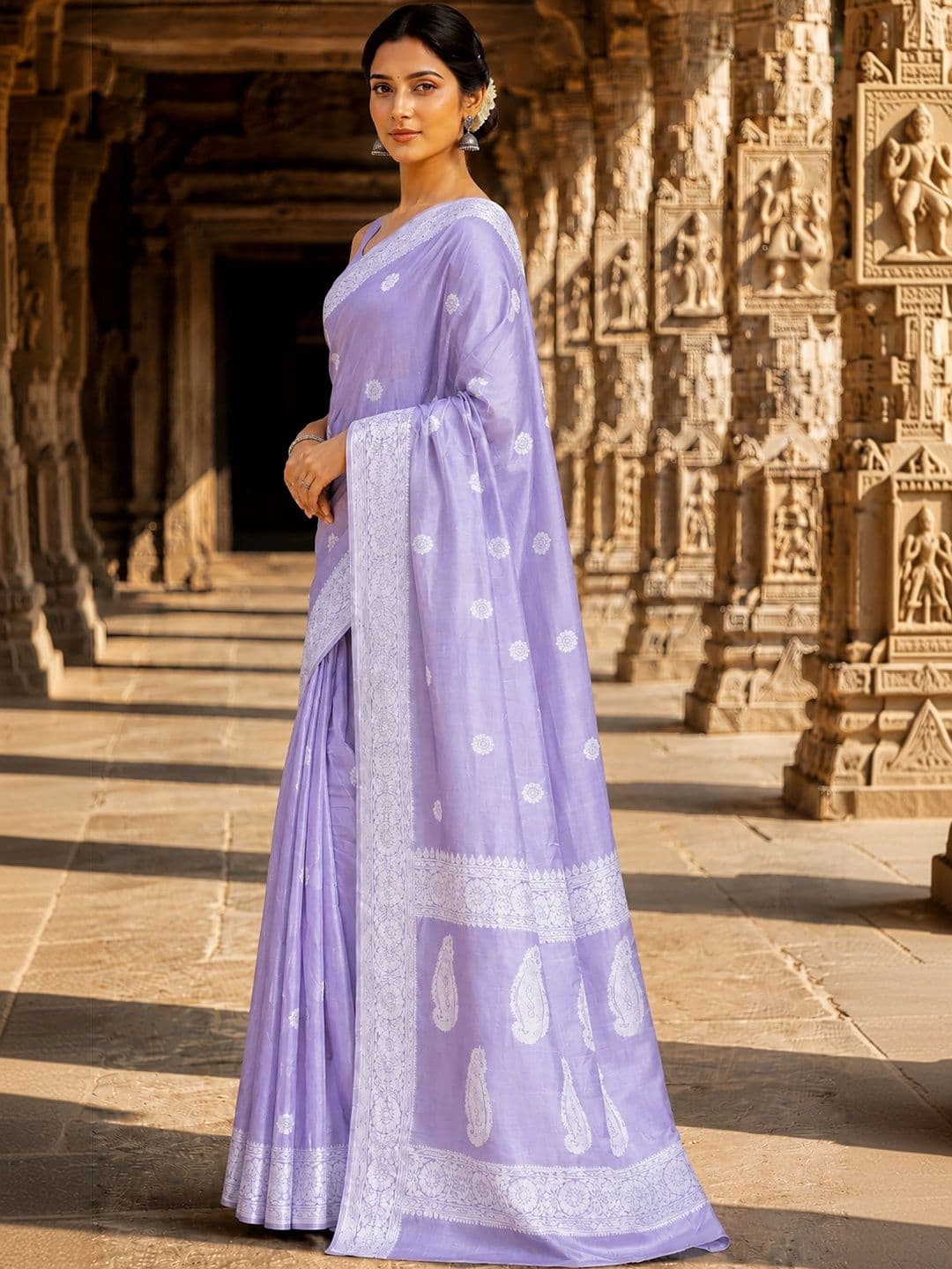 KALINI Woven Design Zari Designer Kanjeevaram Saree thumbnail 3