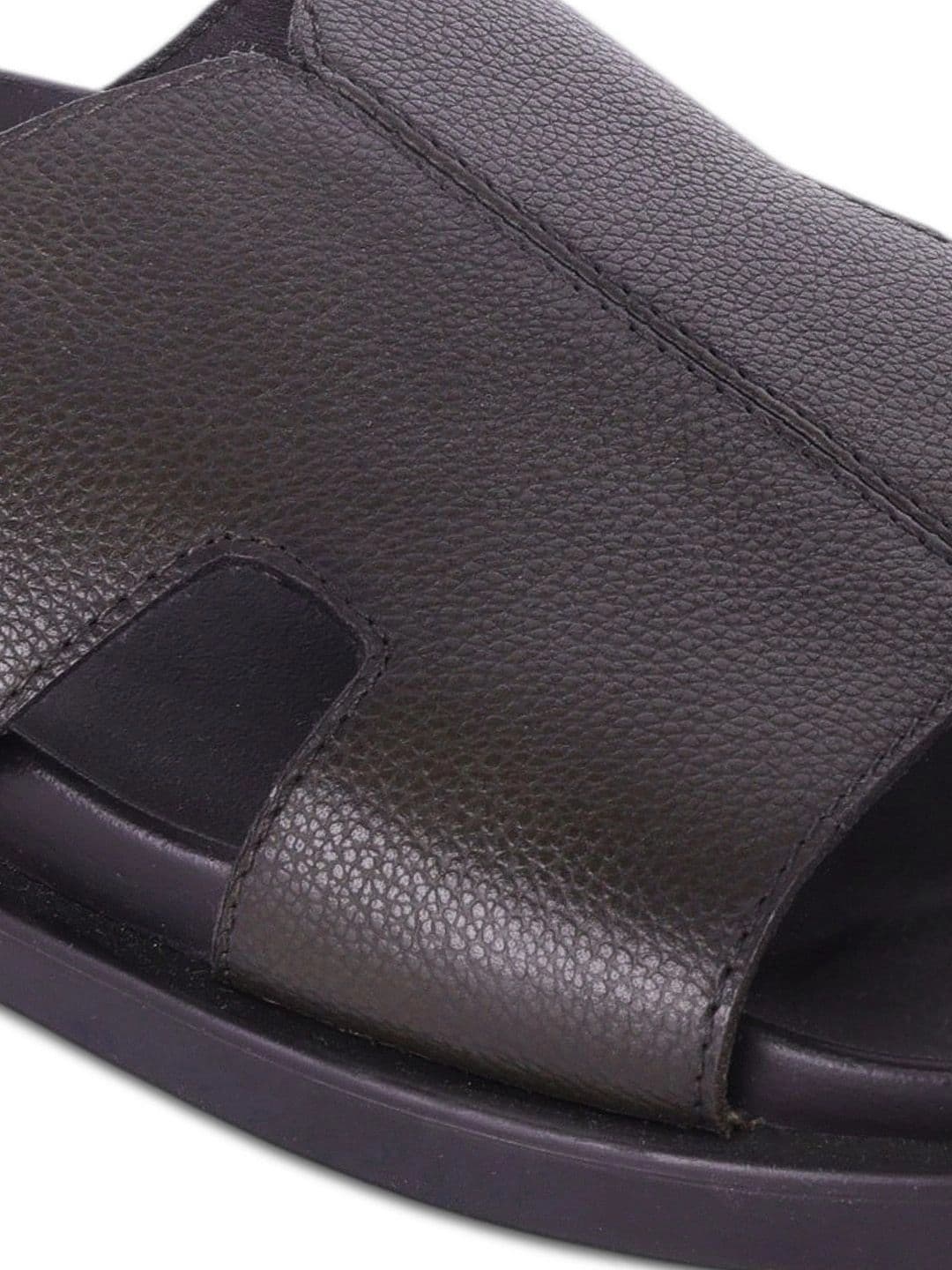 THOMAS CRICK Men Brown Leather Shoe-Style Sandals thumbnail 3