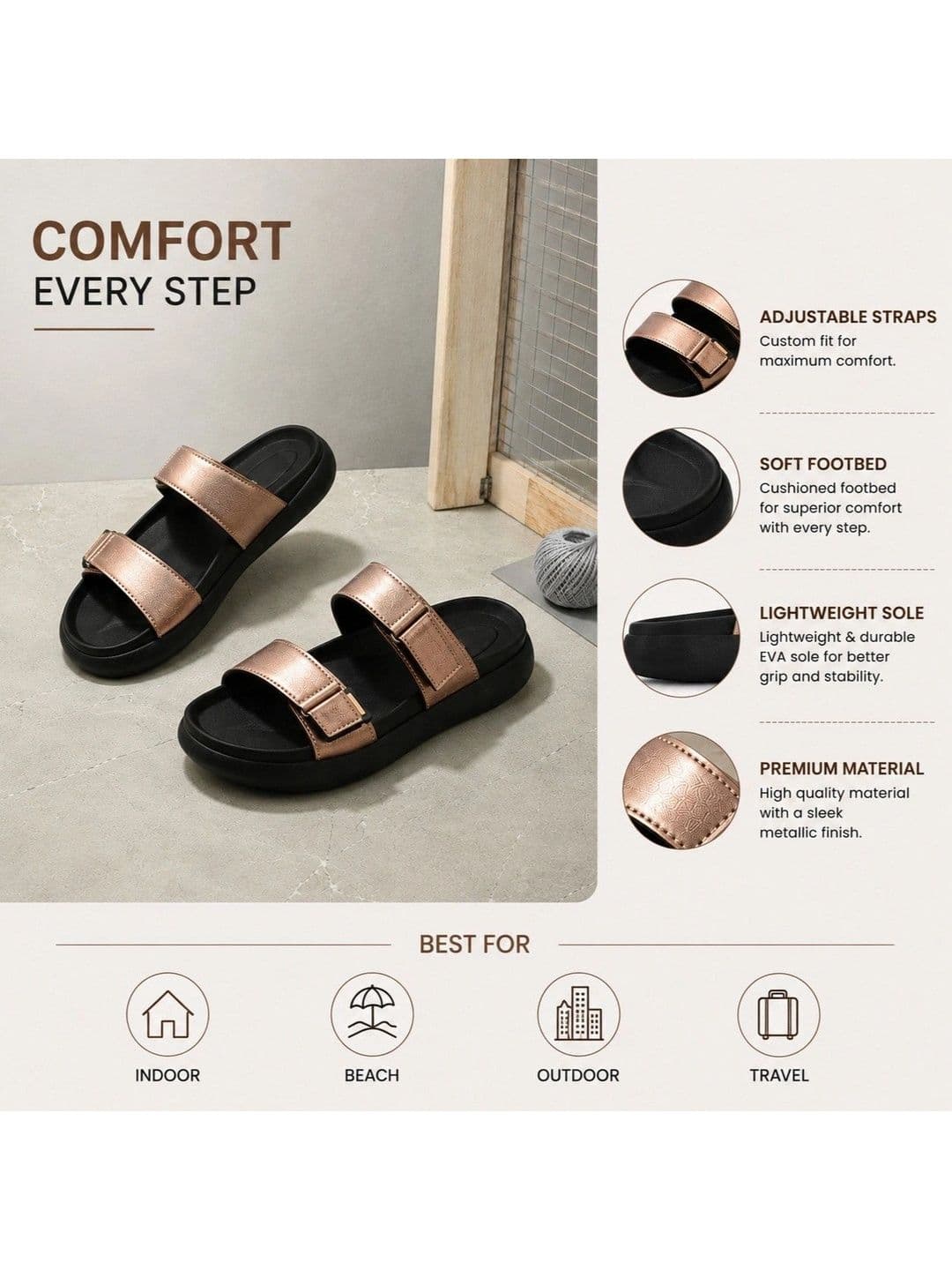 Mast & Harbour Men Comfort Sandals thumbnail 2