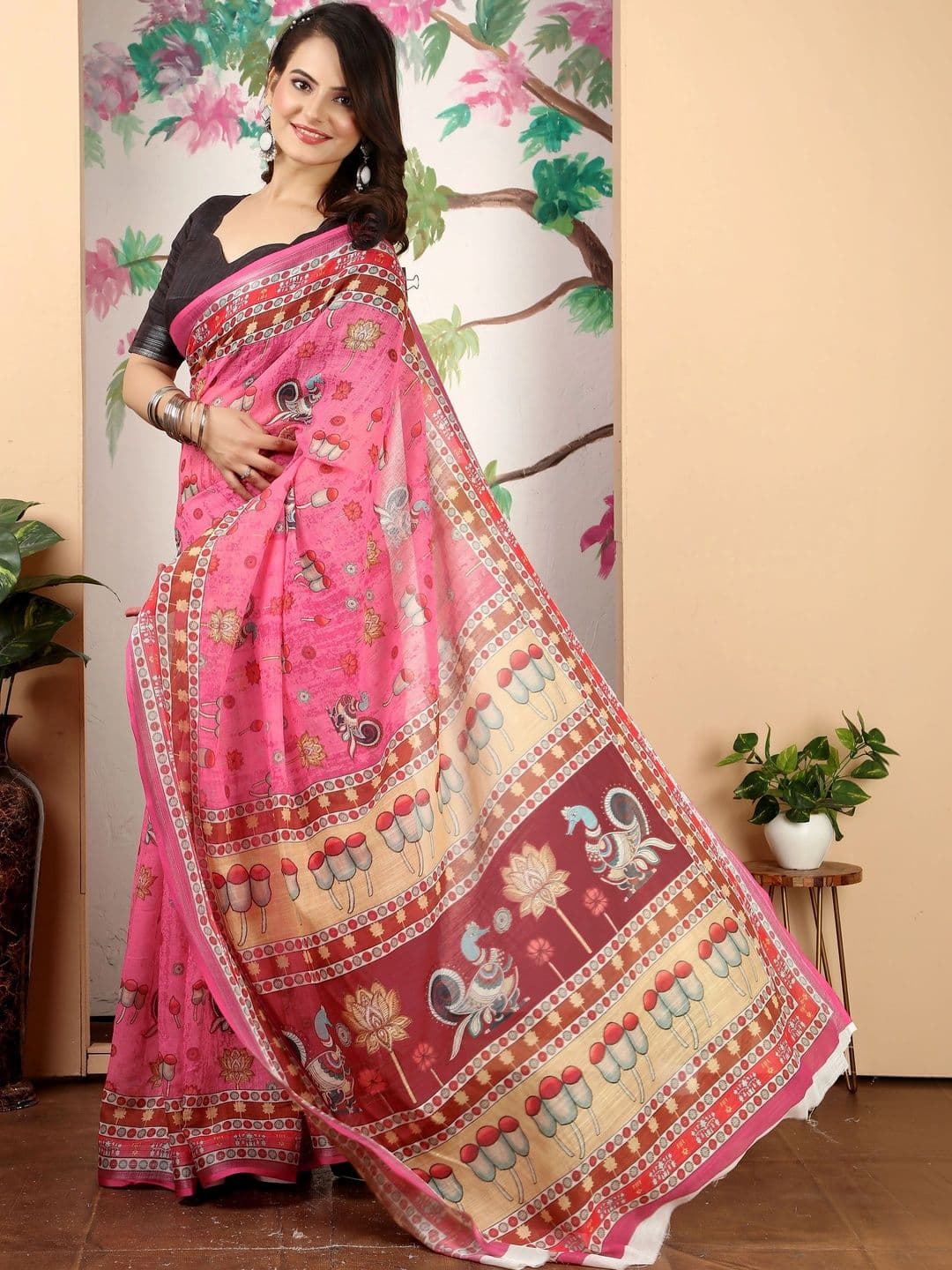 HERE&NOW Floral Saree thumbnail 3