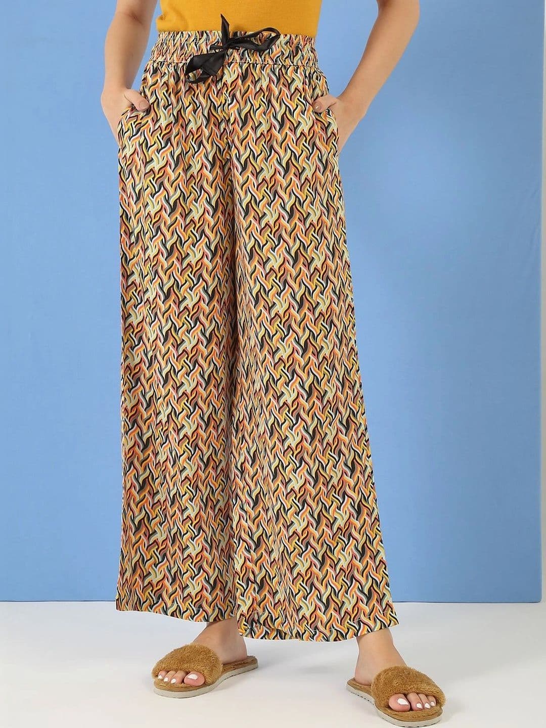 Sweet Dreams Women Printed Knitted Palazzos - view 1