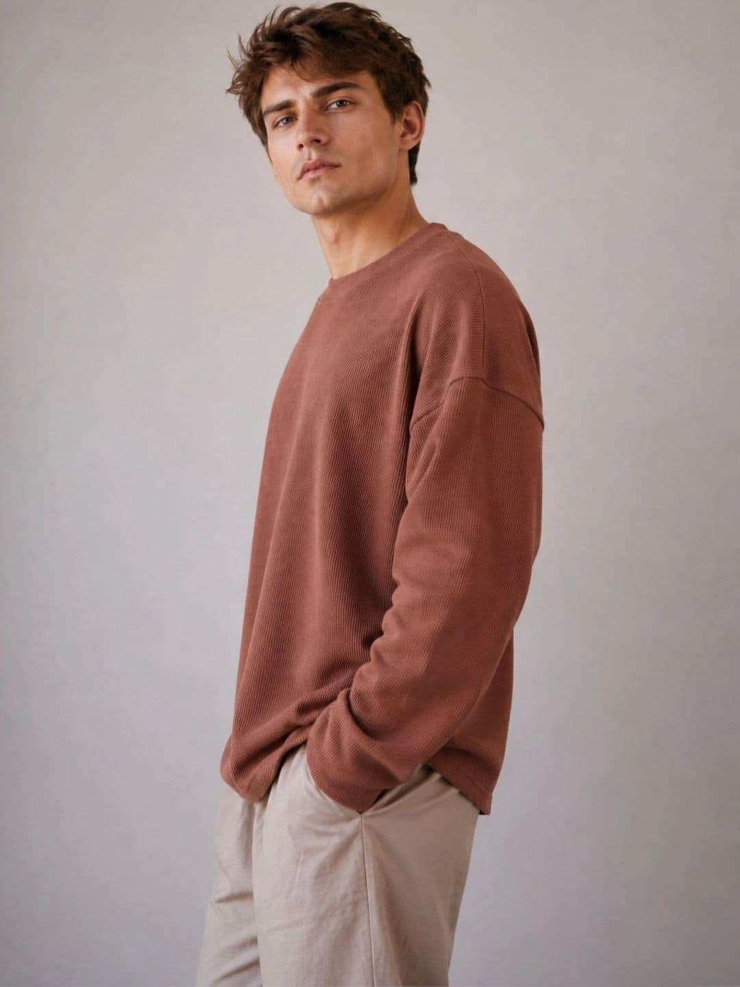BRAHMOR Men Drop-Shoulder Sleeves Boxy T-shirt thumbnail 4