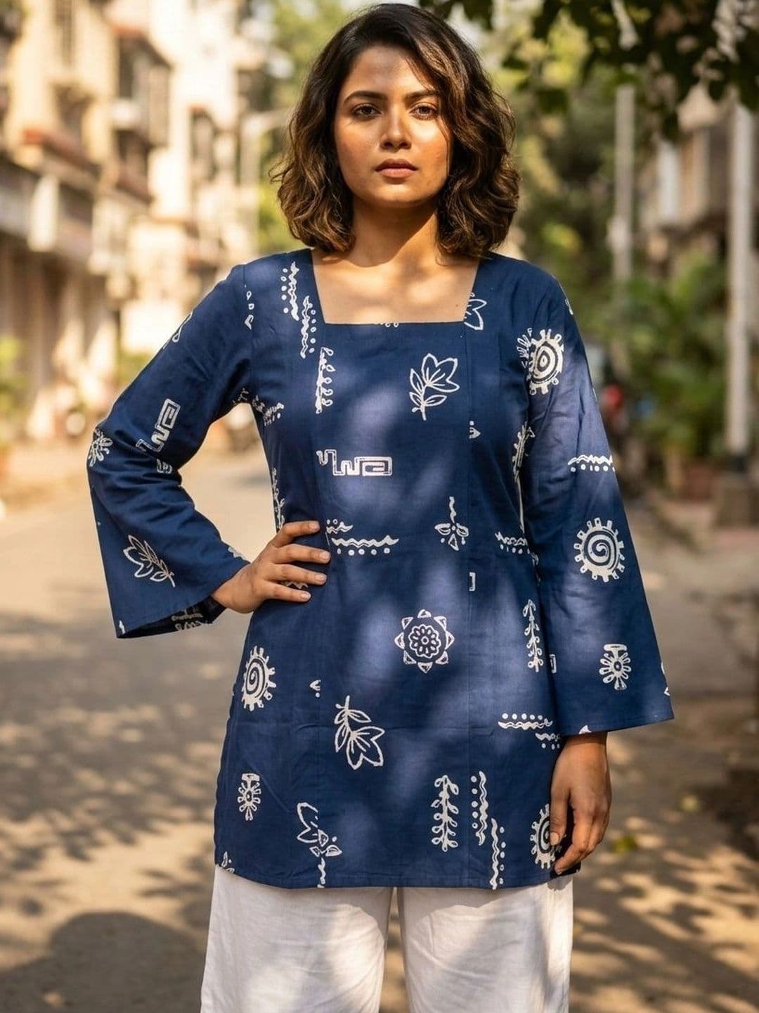 flipFabric Women Printed Flared Sleeves Indie Prints Kurta thumbnail 7