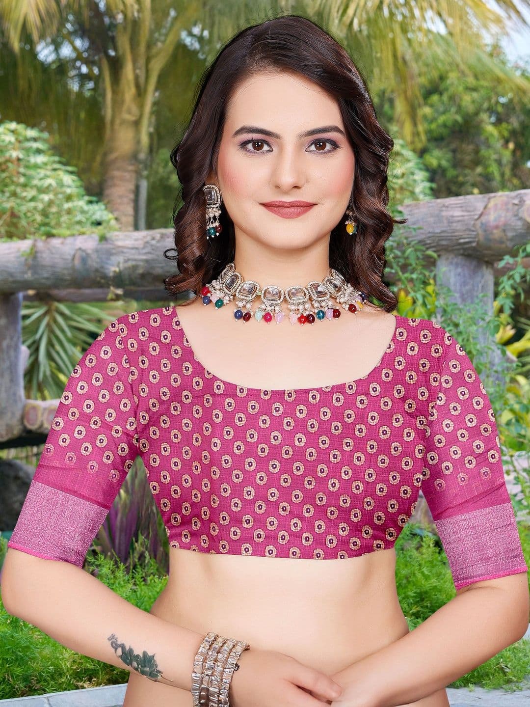 HERE&NOW Floral Saree thumbnail 4