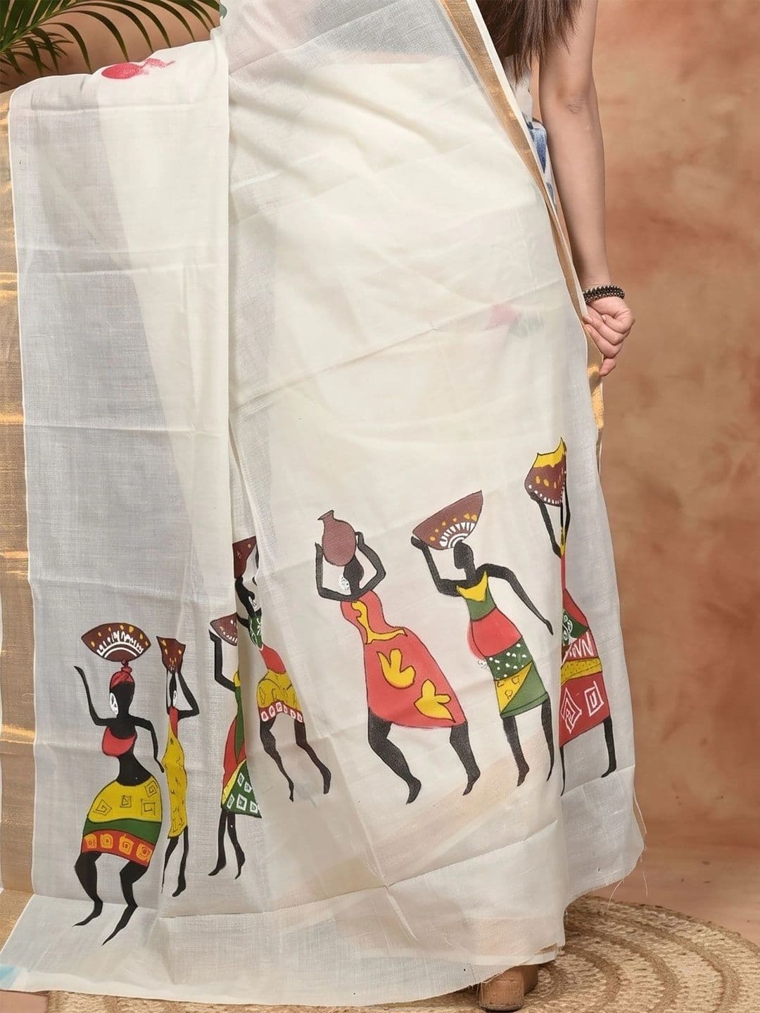 GitAsit  Women Ethnic Motifs Sequinned Pure Cotton Handloom Taant Saree thumbnail 3