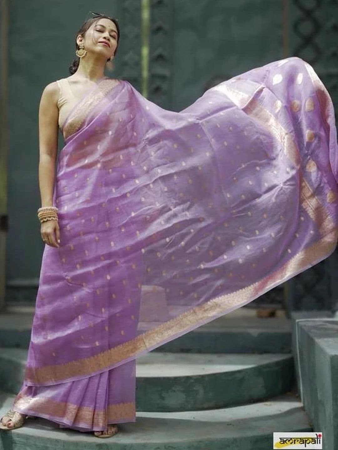HERE&NOW Woven Design Zari Banarasi Saree thumbnail 4