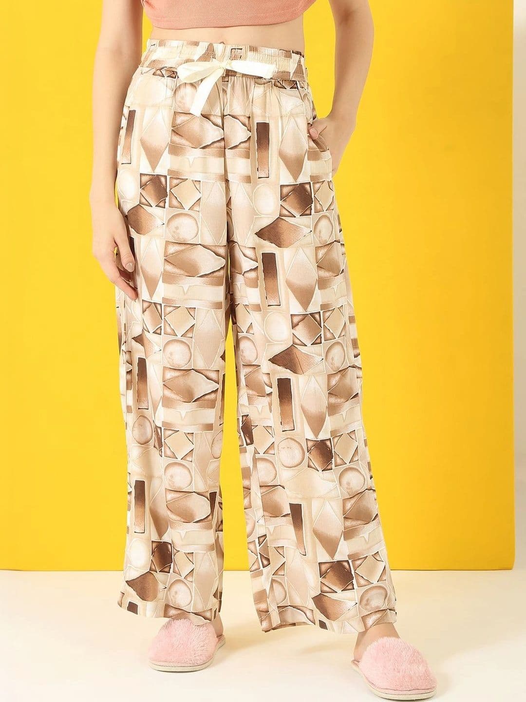 Sweet Dreams Women Printed Knitted Palazzos - view 1