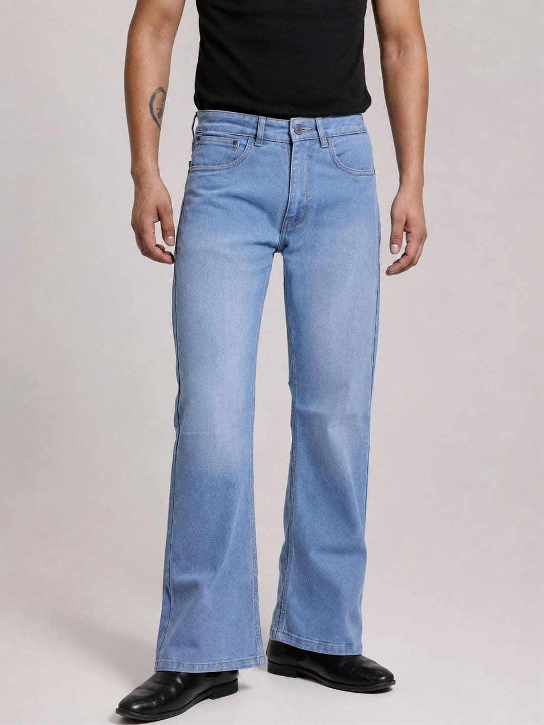 Denimora Men Bootcut Mid-Rise Stretchable Jeans thumbnail 6