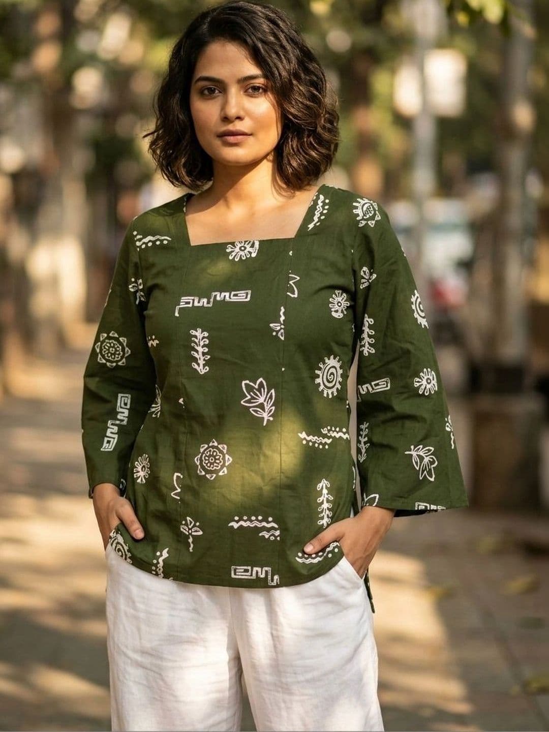 flipFabric Women Ethnic Motifs Printed Flared Sleeves Kurta thumbnail 6