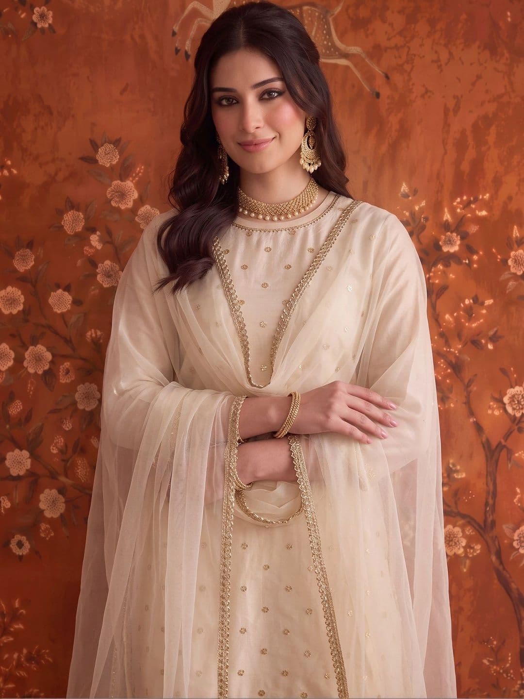 Sangria Embroidered Round Neck Kurta Sets thumbnail 3
