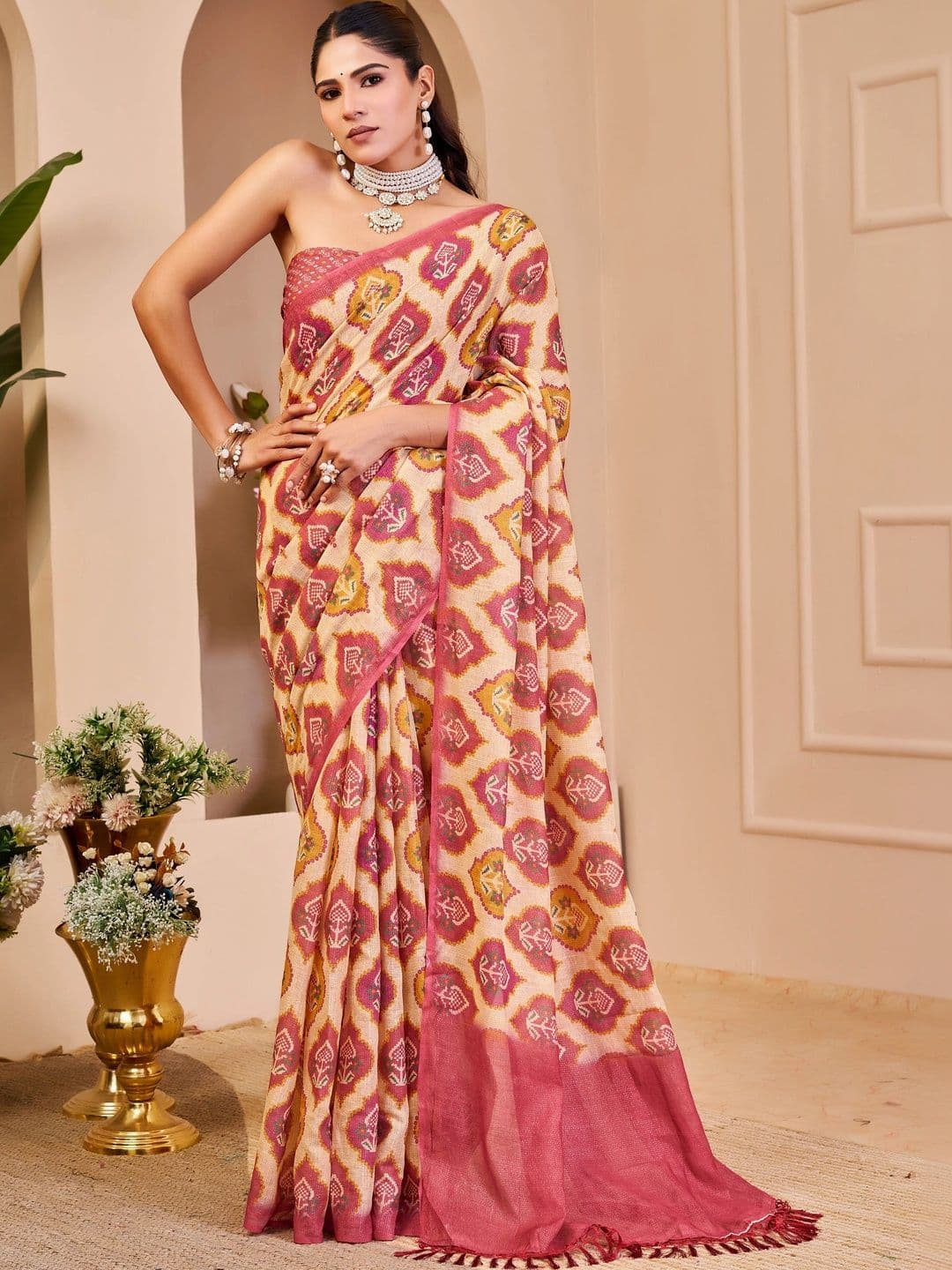 MANVAA Kalamkari Silk Cotton Handloom Saree thumbnail 5