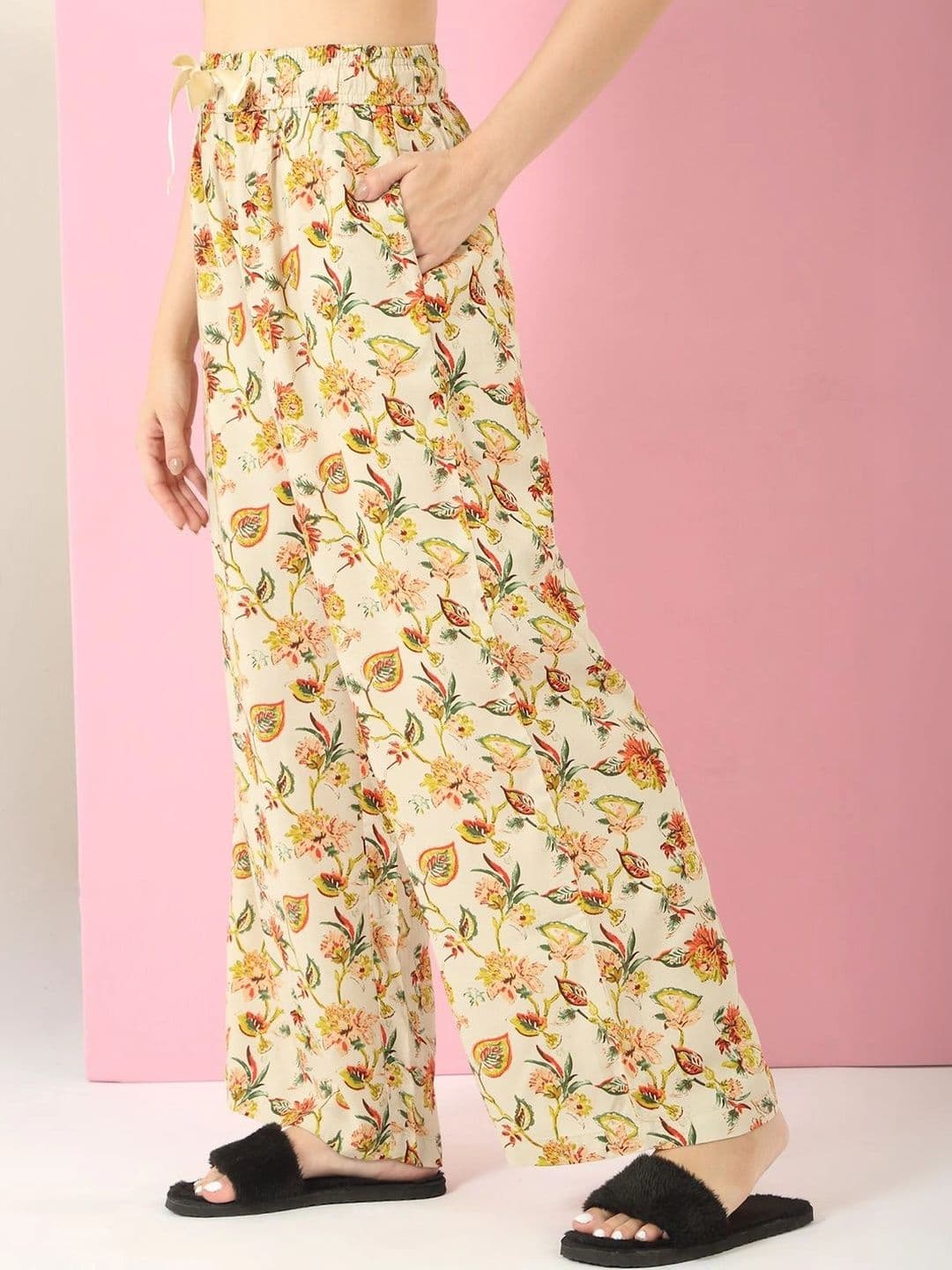 Sweet Dreams Women Floral Printed Knitted Ethnic Palazzos thumbnail 7