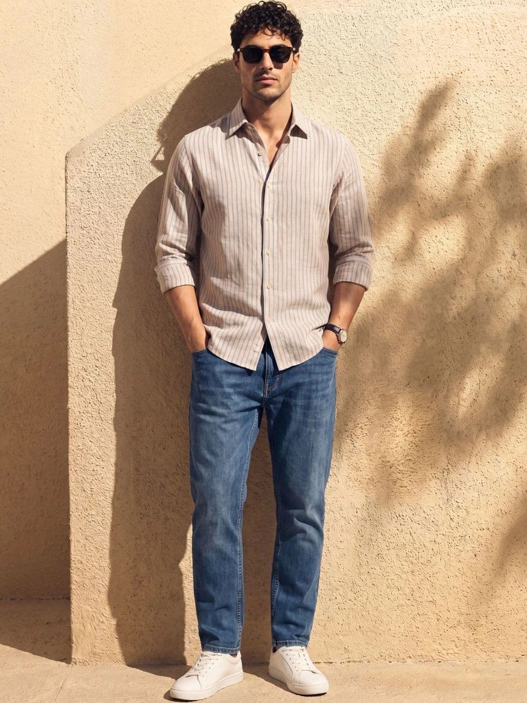 Urban Scissors Men Slim Fit Striped Casual Shirt thumbnail 5