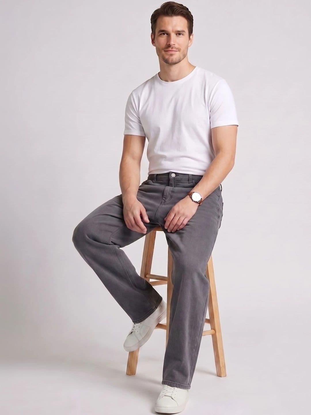 BELANO Men Comfort Mid-Rise Light Fade Stretchable Jeans - view 1