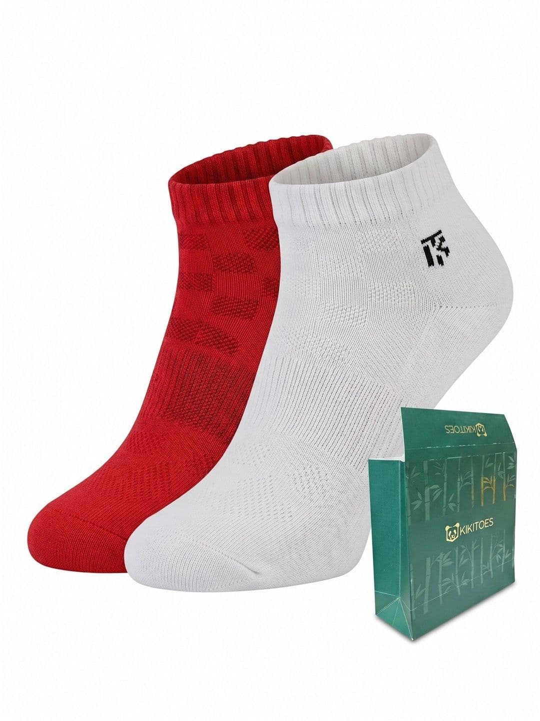 Kikitoes Men Pack of 2 Bamboo Solid Ankle Sports Socks Soft Cushioned Breathable - view 1