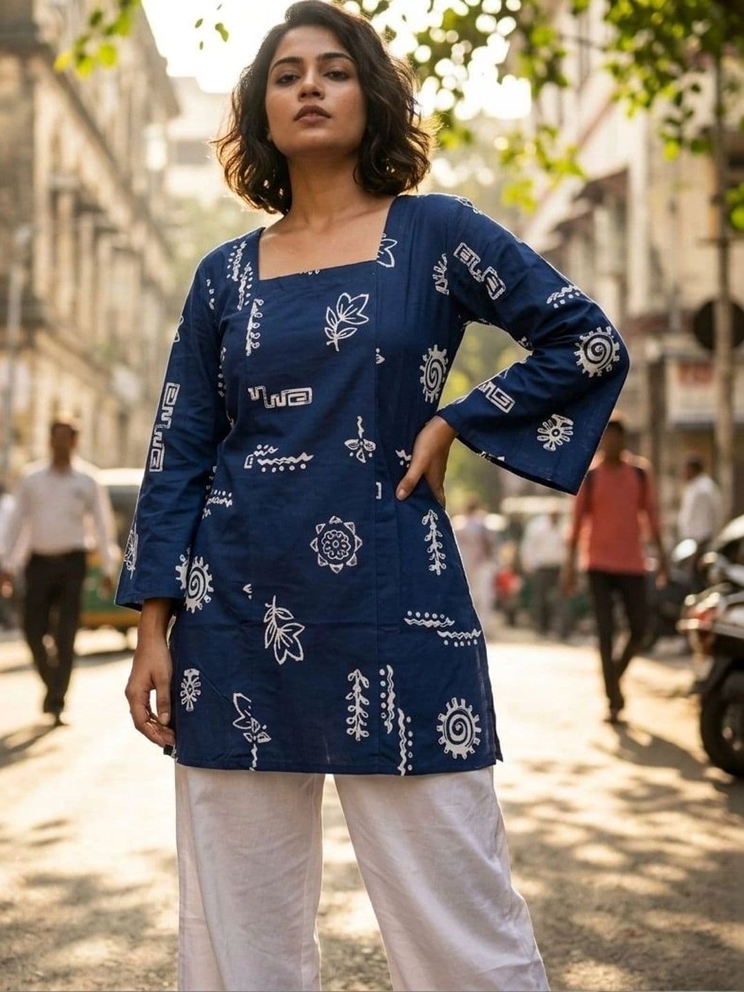 flipFabric Women Printed Flared Sleeves Indie Prints Kurta thumbnail 5