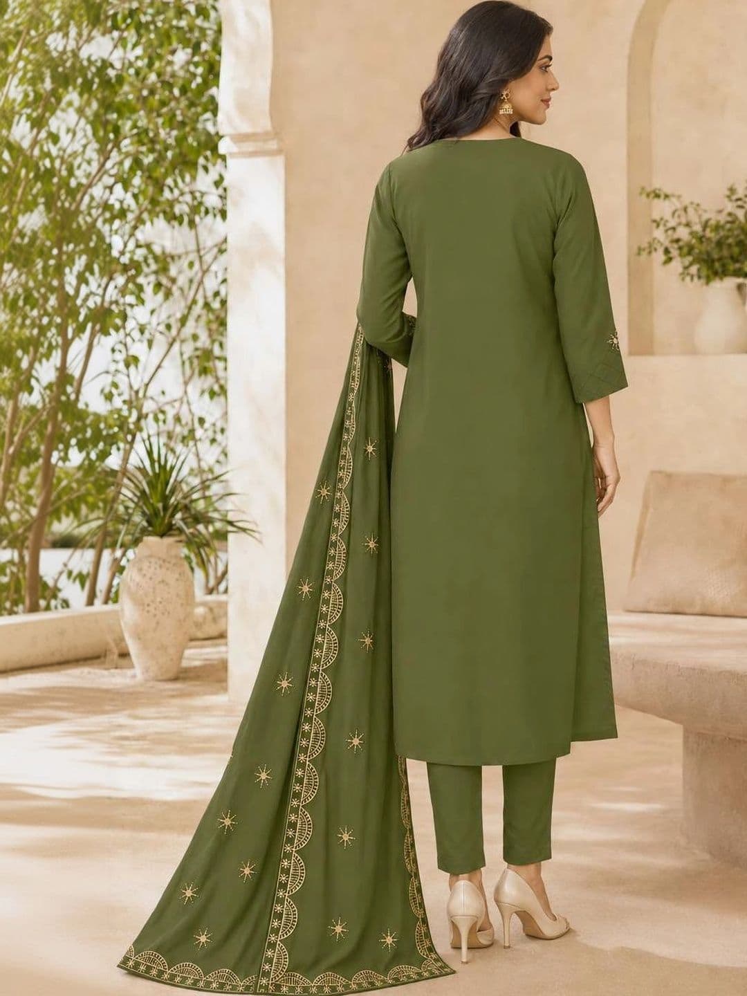 BHAIRAV TEX Embroidered Unstitched Dress Material thumbnail 3
