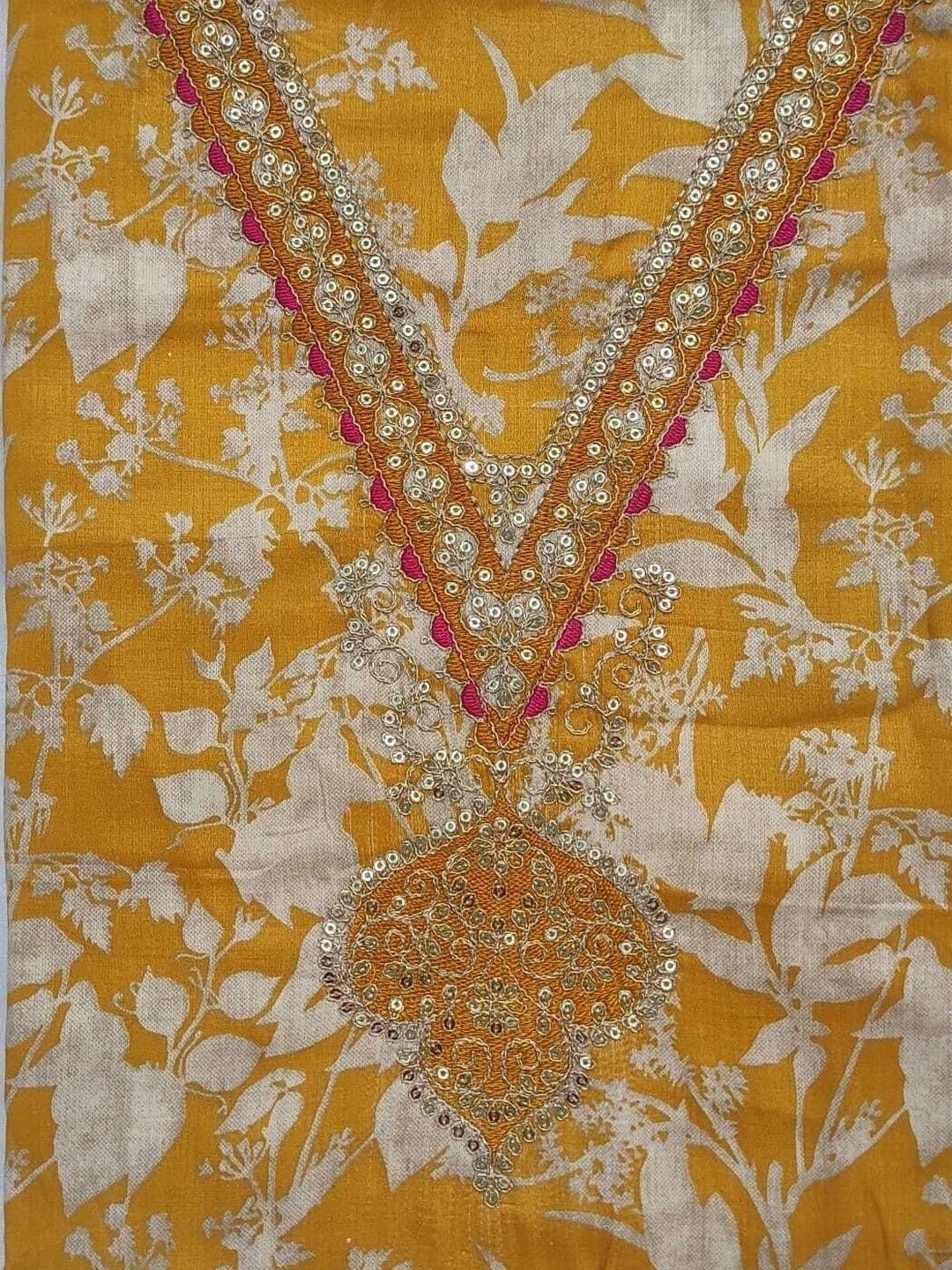FAB JUNCTION Printed Viscose Rayon Unstitched Dress Material thumbnail 2