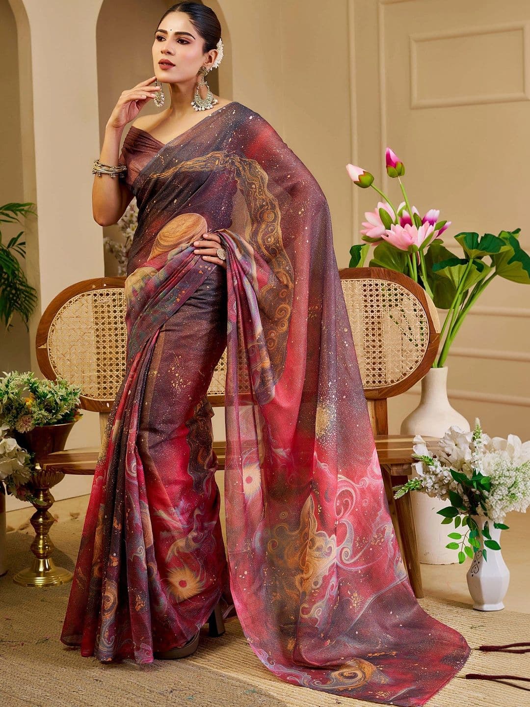MANVAA Silk Cotton Handloom Saree thumbnail 3