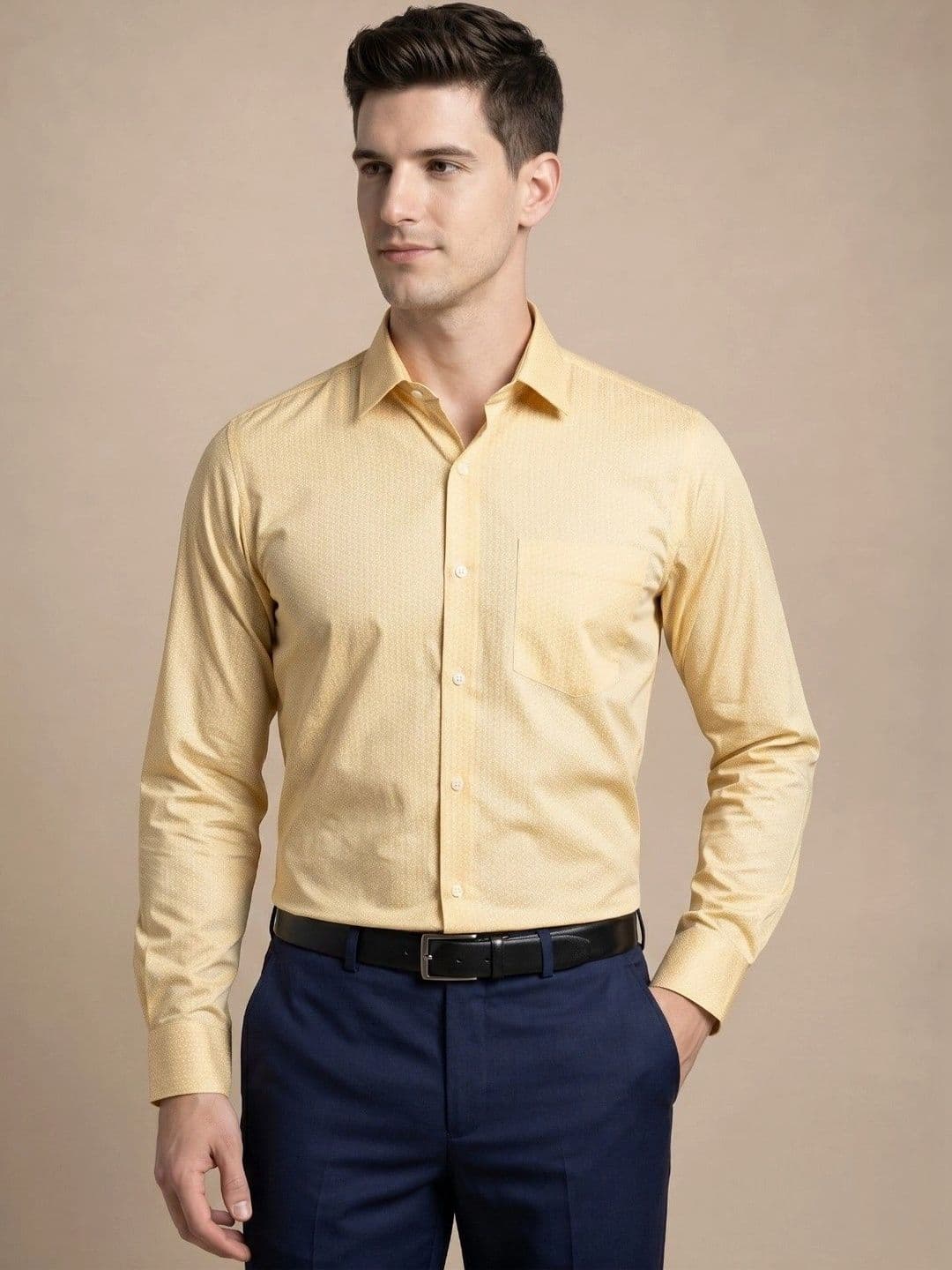 Turtle Men Standard Slim Fit Printed Formal Shirt thumbnail 4