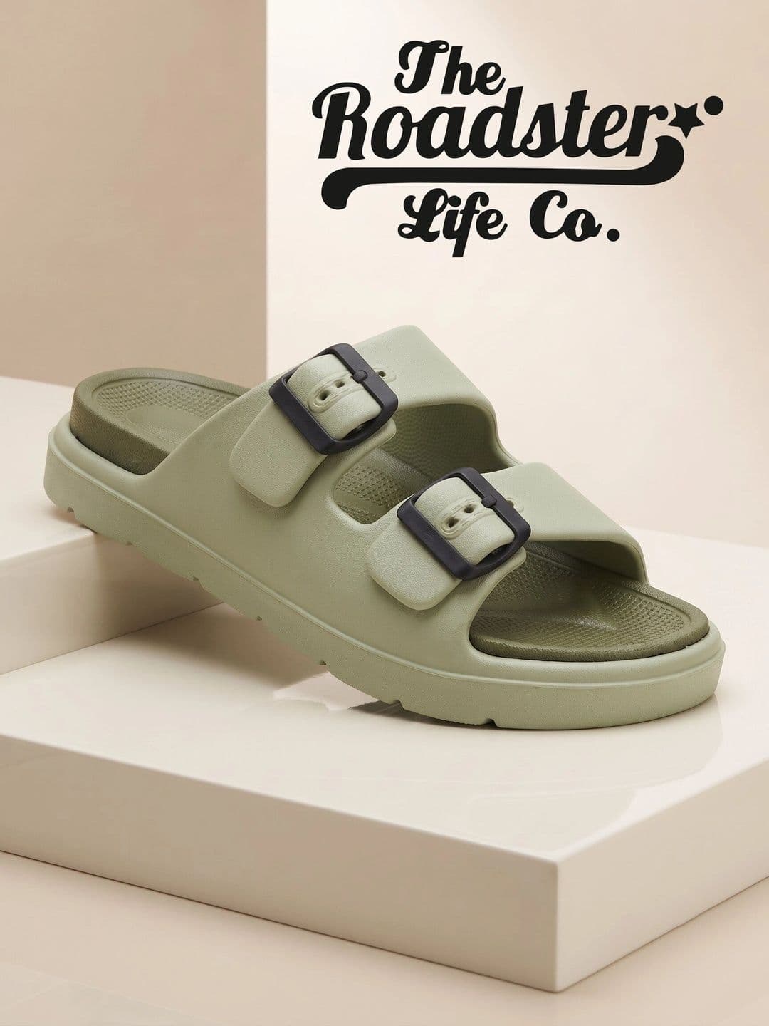 Roadster Men Adjustable Two-Strap Comfort Slide Sandals thumbnail 2