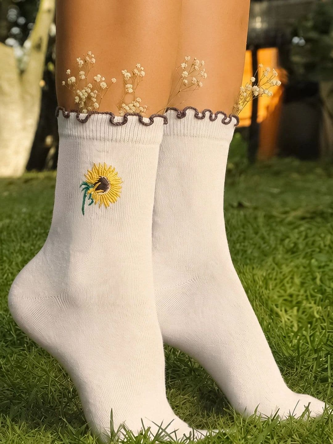 The Souled Store Unisex Cotton Blend Patterned Above Ankle Socks thumbnail 6