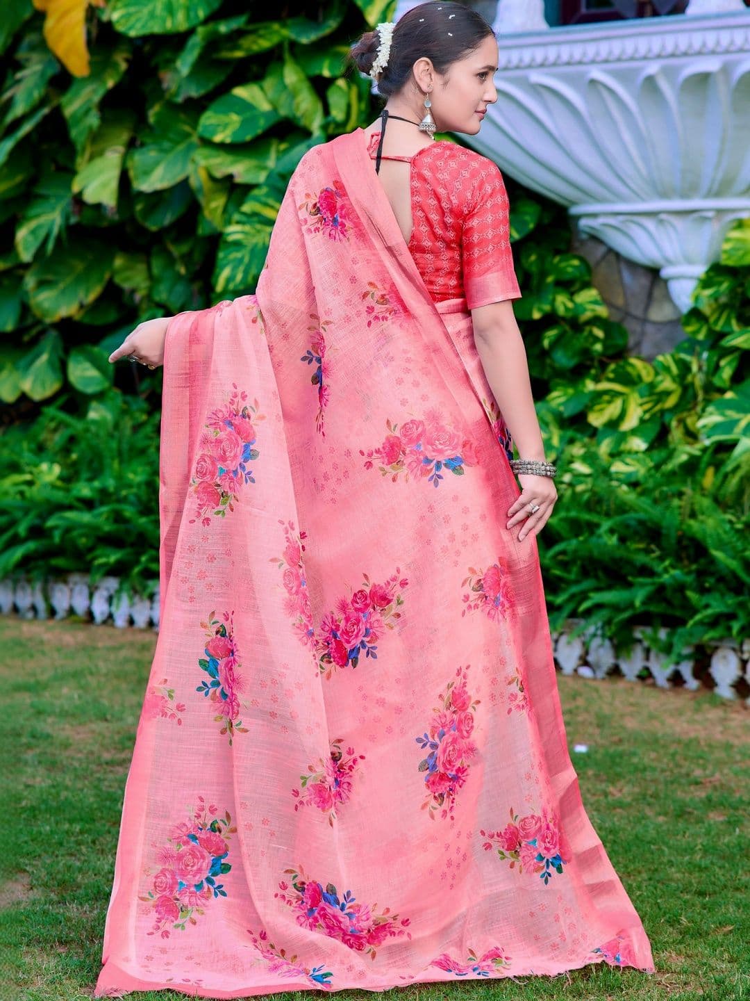 HERE&NOW Floral Fusion Saree thumbnail 2