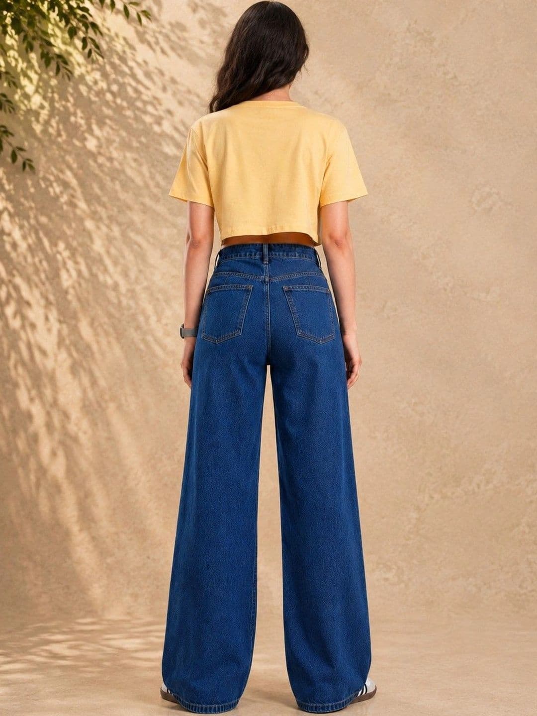 DressBerry Women Comfort Wide Leg High-Rise Light Fade Stretchable Jeans thumbnail 5