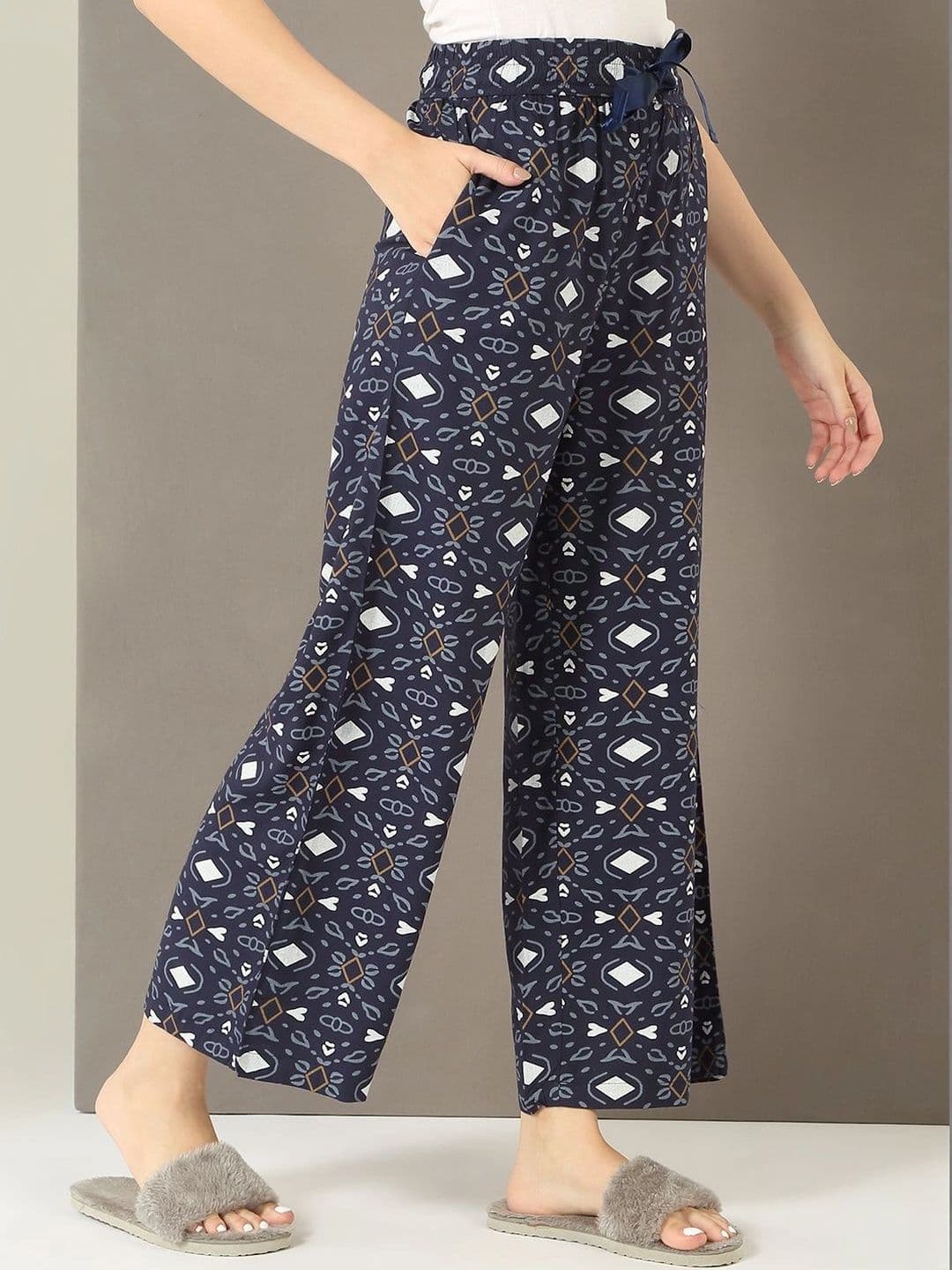Sweet Dreams Women Printed Knitted Palazzos thumbnail 6