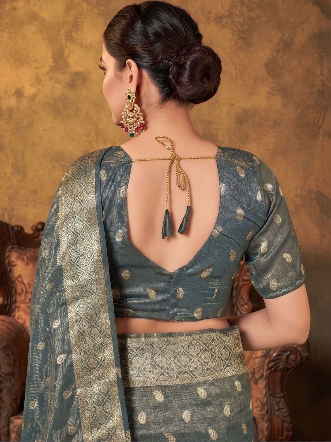 MONJOLIKA FASHION Woven Design Zari Silk Blend Designer Bomkai silk Saree thumbnail 7