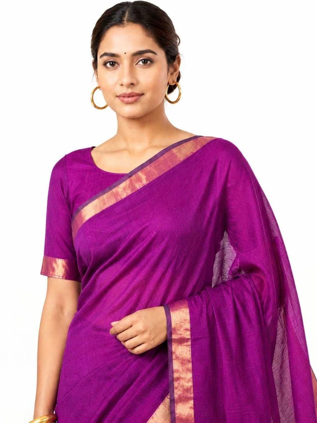 Maa shipra creation Zari Silk Cotton Saree thumbnail 2
