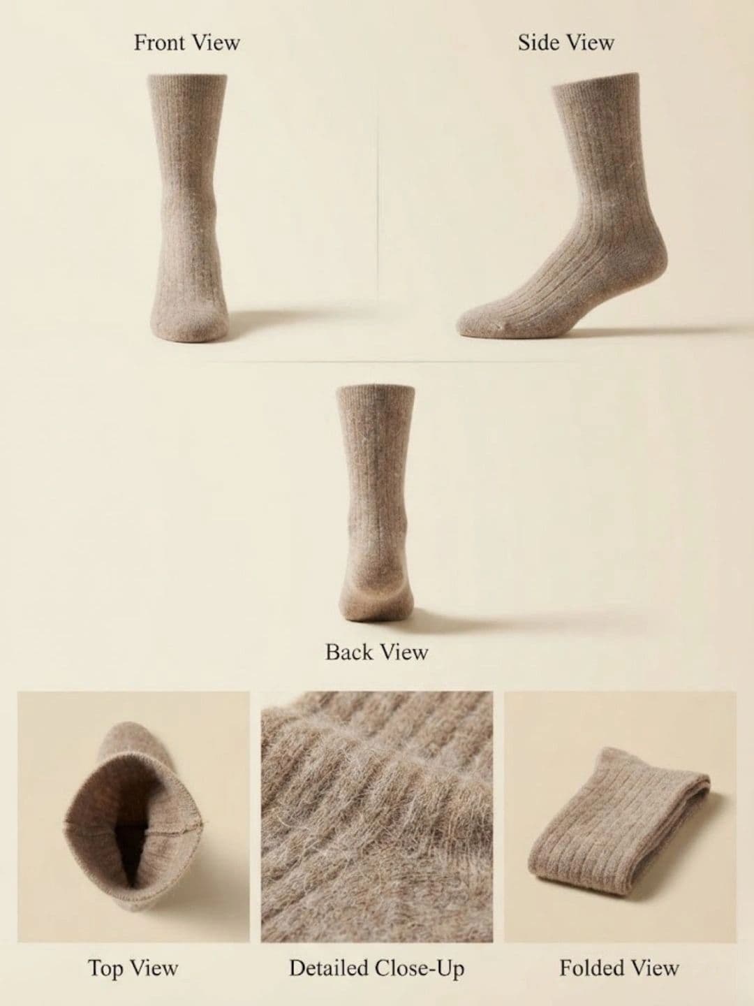 Cdeck Men Pack of 2 Woolen Patterned Calf Length Socks thumbnail 3