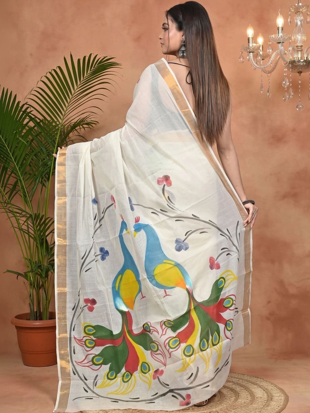 GitAsit Women  Ethnic Motifs Sequinned Pure Cotton Handloom Taant Saree thumbnail 6