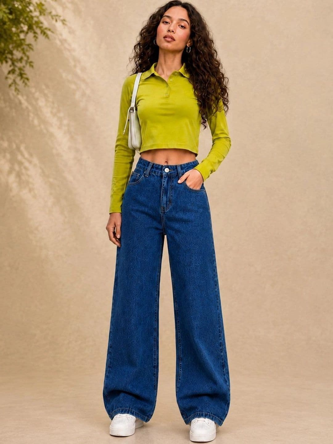 DressBerry Women Comfort Wide Leg High-Rise Light Fade Stretchable Jeans thumbnail 2