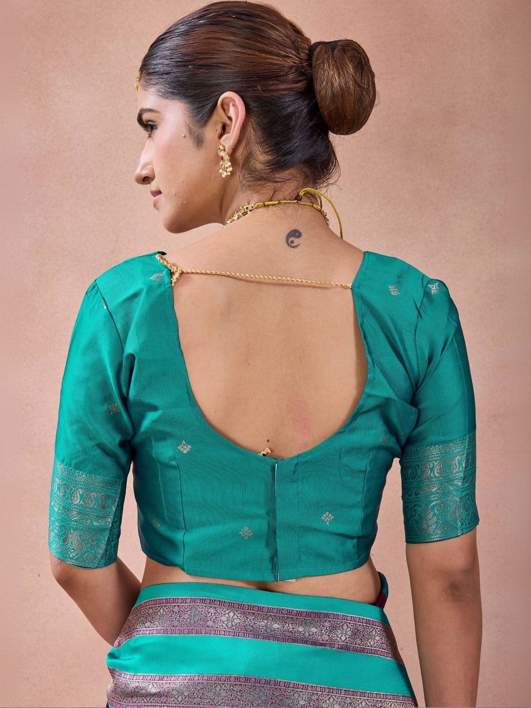 Maharanga Zari Silk Blend Kota Saree thumbnail 7
