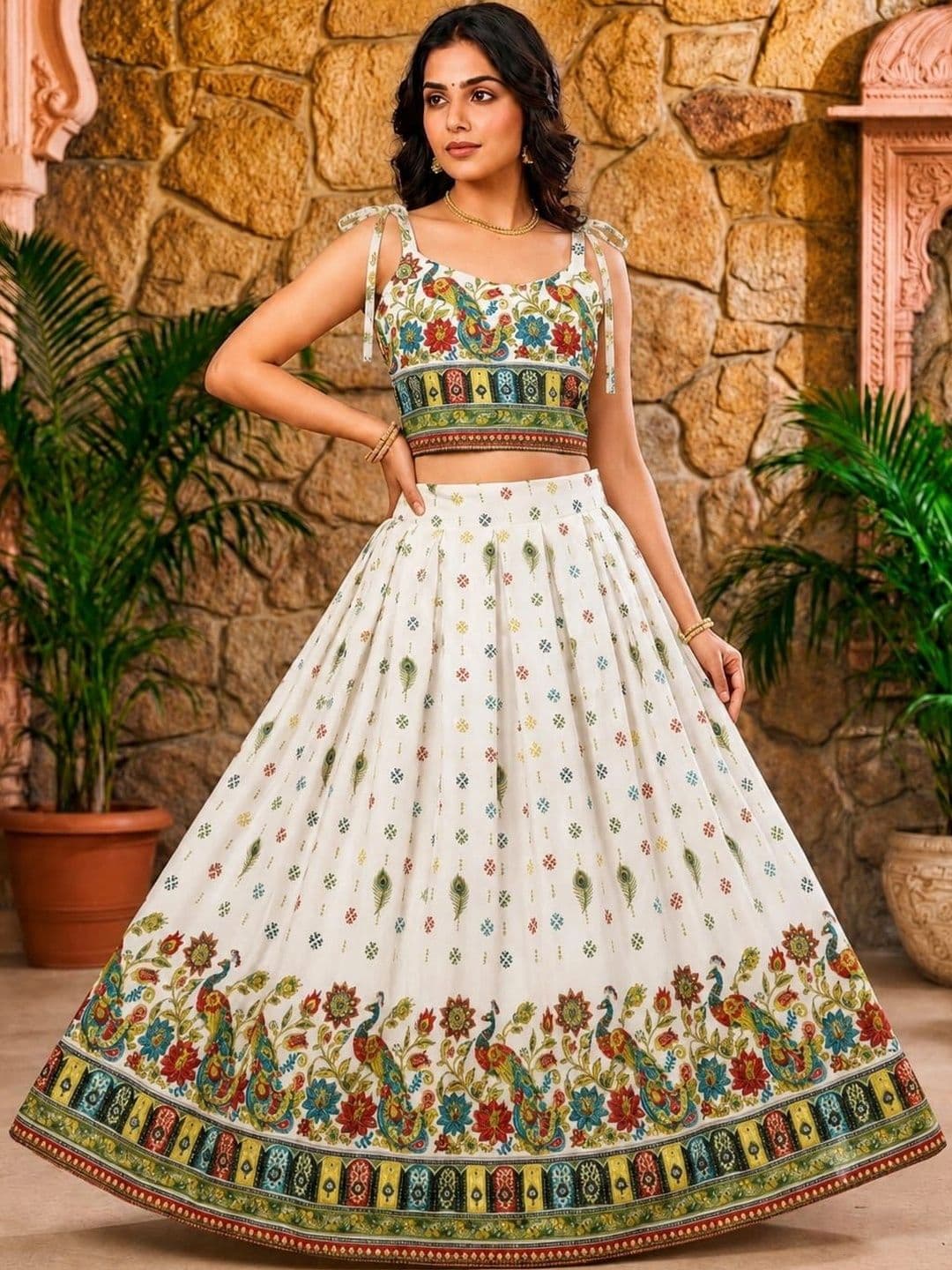 JK STORES Printed Ready to Wear Lehenga & - view 1