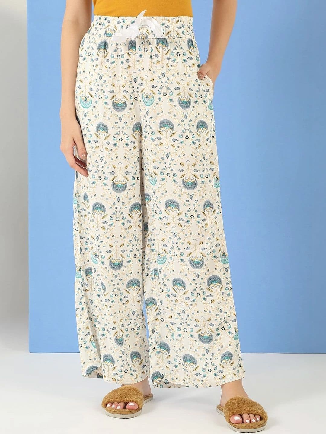 Sweet Dreams Women Ethnic Motifs Printed Knitted Ethnic Palazzos - view 1