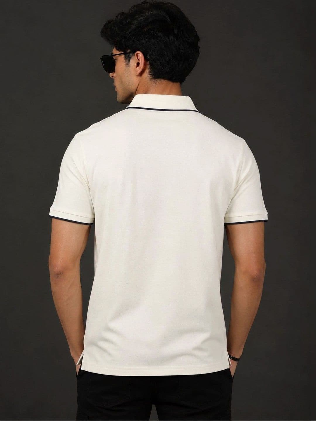 OKIA Men Brand Logo Polo Collar Pockets T-shirt thumbnail 3