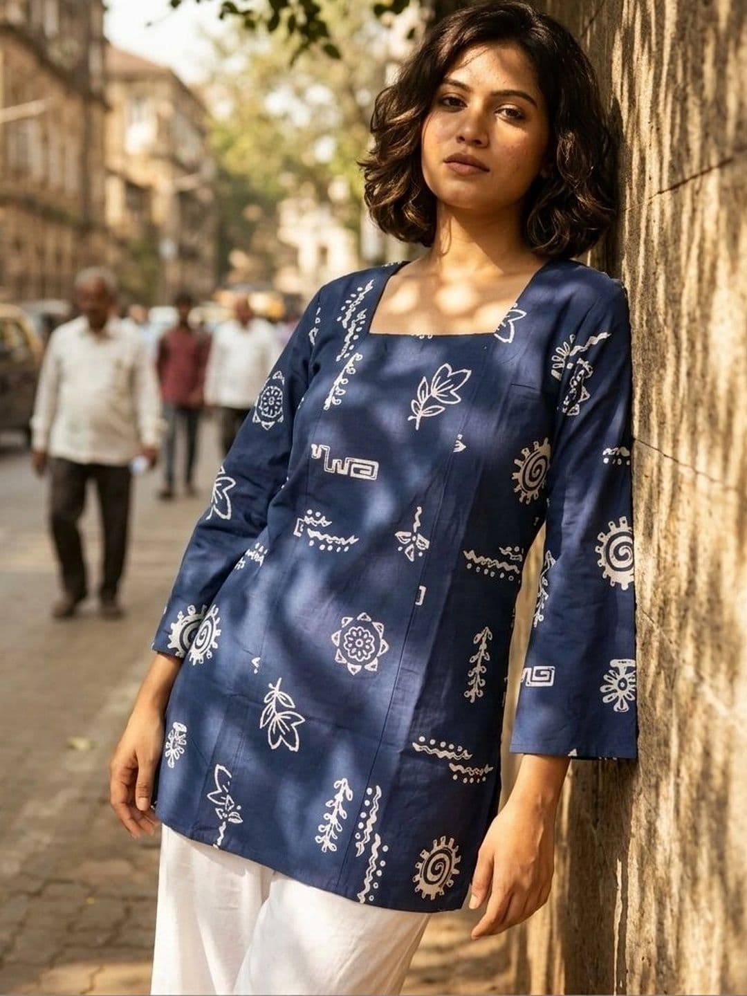 flipFabric Women Printed Flared Sleeves Indie Prints Kurta thumbnail 4