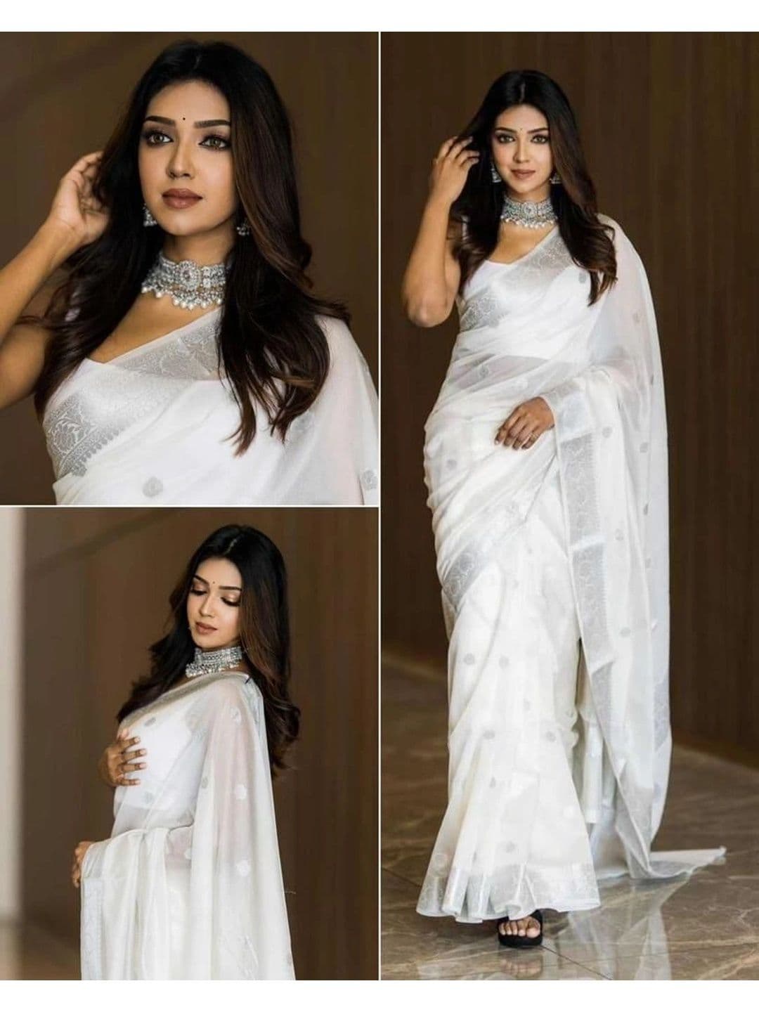 Mitera Woven Design Zari Silk Blend Banarasi Saree thumbnail 4