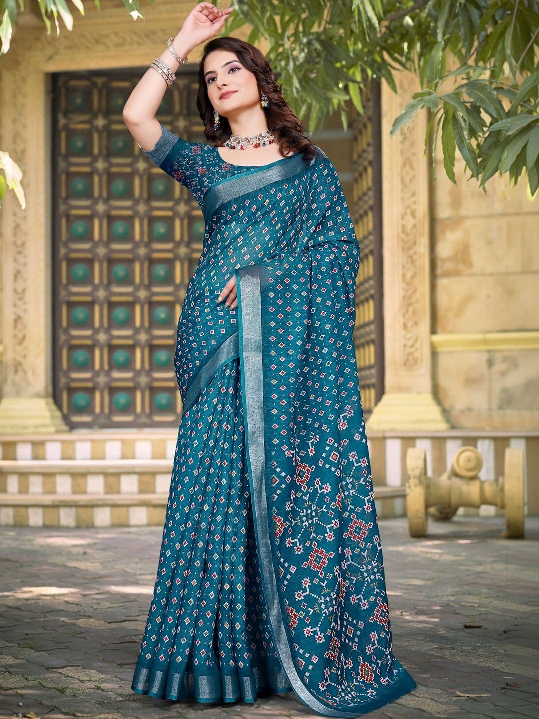 HERE&NOW Polka Dot Saree - view 1